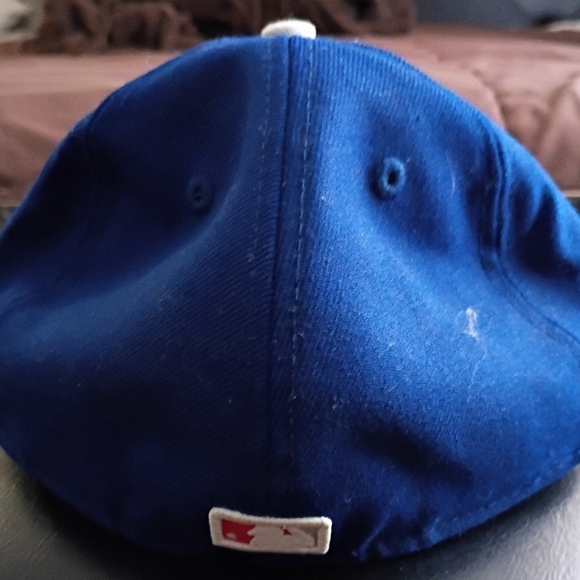 Blue Atlanta Braves New Era Fitted Hat         Size  7 1/8. Gently Used. - Picture 3 of 4